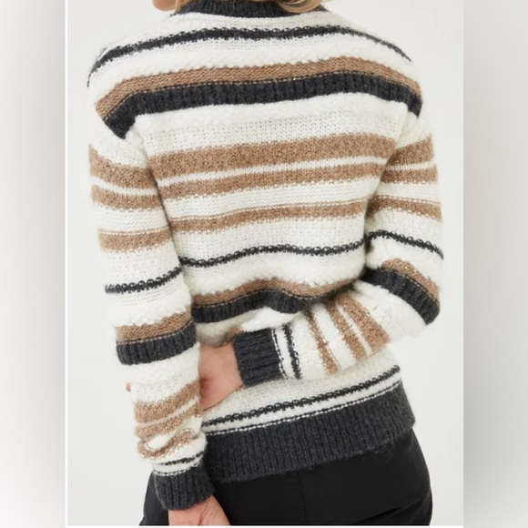 NWT - Fat Face Women’s Sparkle Striped Wool Blended Sweater - US 10/L - Picture 4 of 11